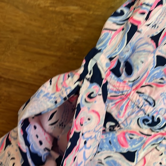 Lilly Pulitzer girls Cady Romper Large (8-10) High Tide Navy It's For Shore NWT - Picture 4 of 8